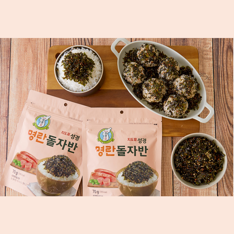 【70g×3袋】韓国海苔ふりかけ /明太子ジャバンのり/ ご飯にかける/ 海苔ふりかけタイプ/ 保存便利ジッパー袋　/　韓国のり