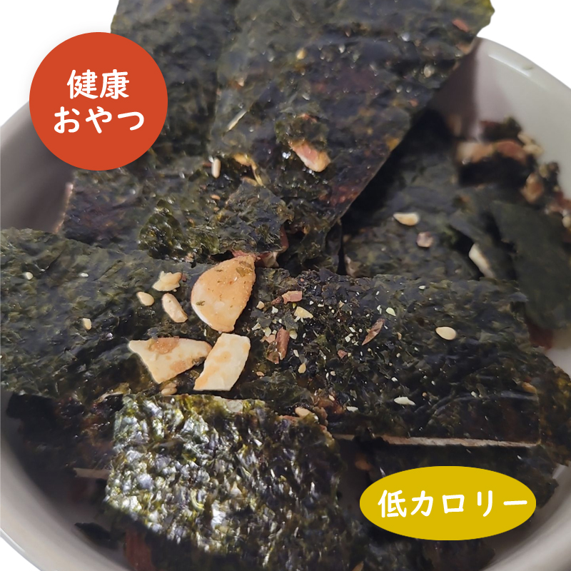 【20ｇ×4袋】アーモンド味 香ばしいナッツ＆パリパリ海苔 / おつまみ / ヘルシーおやつ