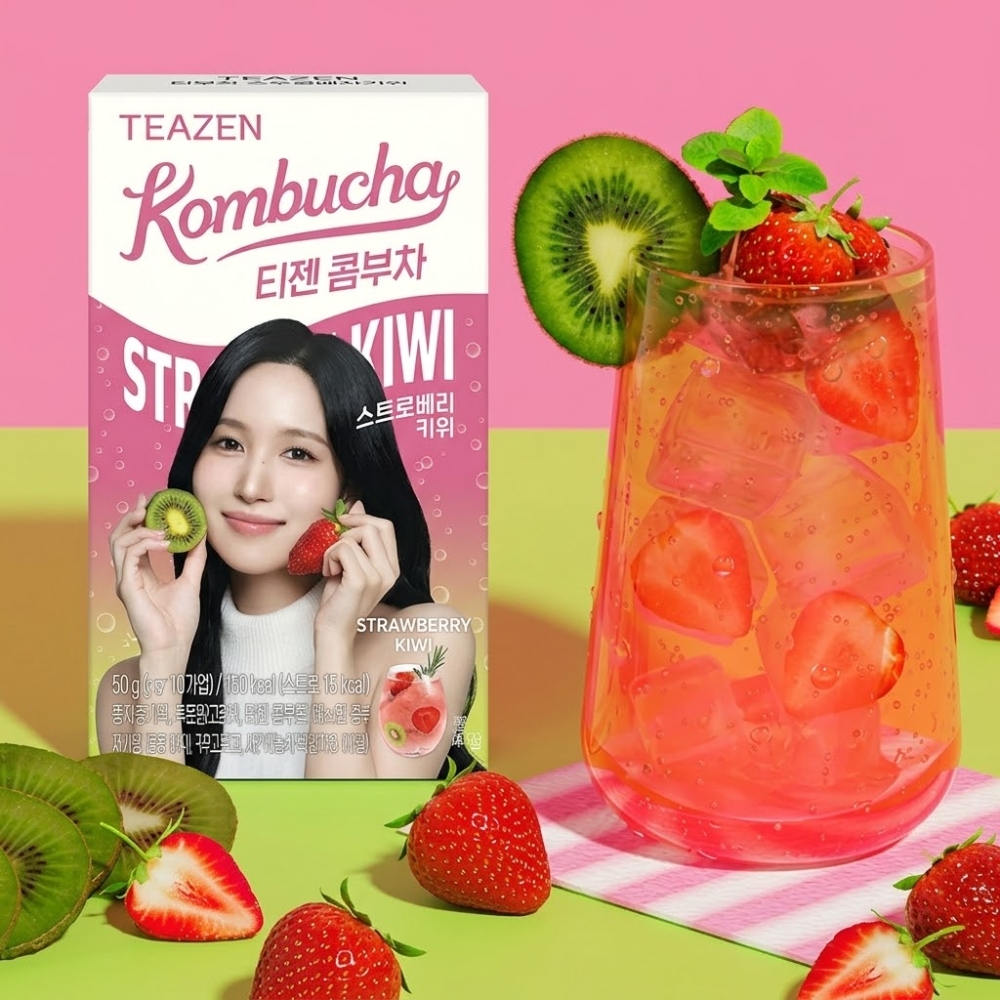 【TEAZEN】コンブチャ ストロベリーキウイ