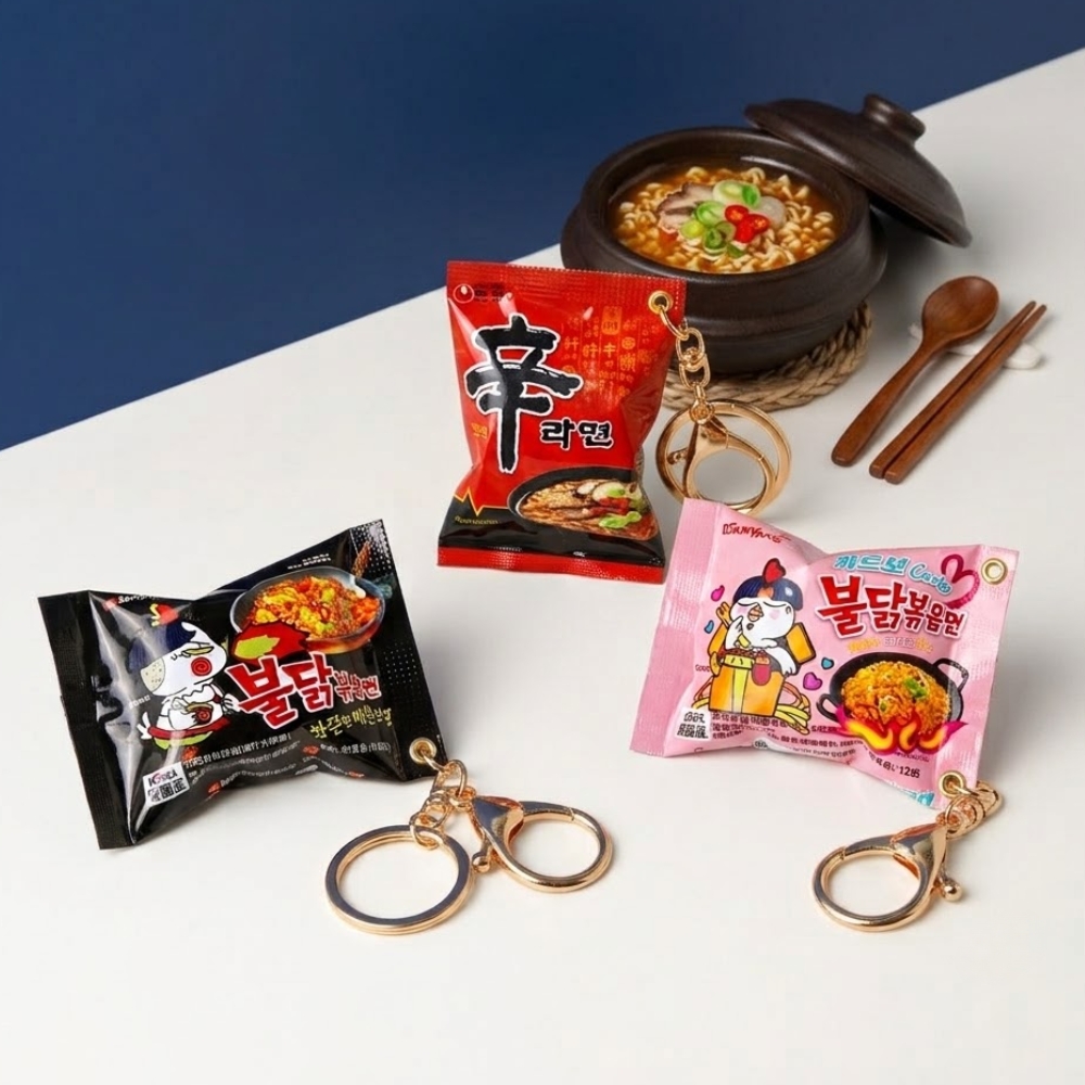 【韓国キーホルダー】ラーメン 3個セット