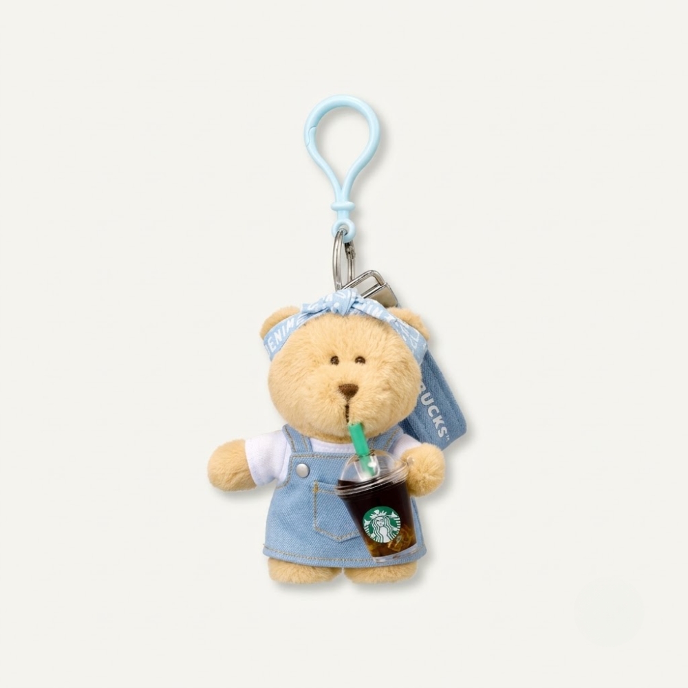 【スターバックス】ウォッシュド ブルー ベアリスタ キーチェーン