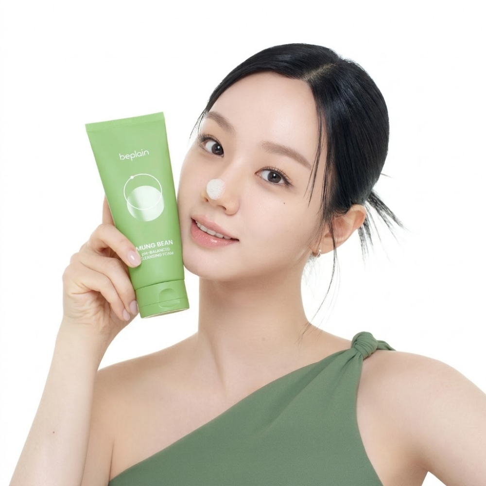 【beplain】緑豆 弱酸性 クレンジングフォーム 160ml 1+1