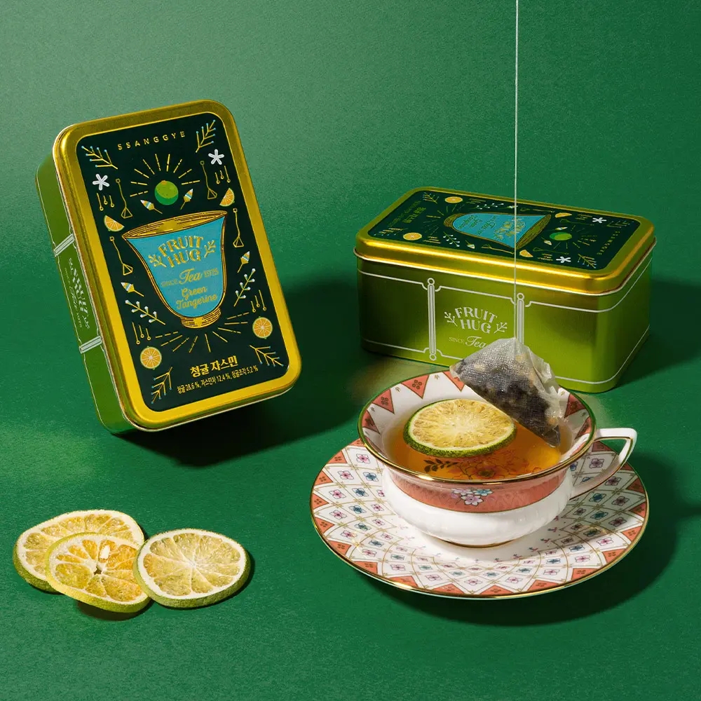 【双渓名茶】フルーツハグティー 缶 青みかんジャスミン