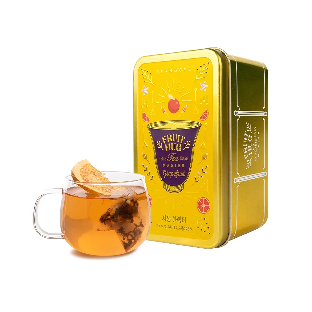 【双渓名茶】フルーツハグティー 缶 グレープフルーツブラックティー