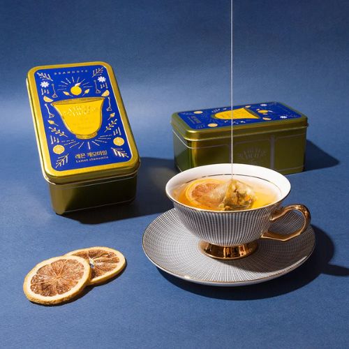 【双渓名茶】フルーツハグティー 缶 レモンカモミール